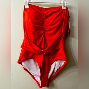 Michael Kors orange swimsuit, size 14 new with tags!